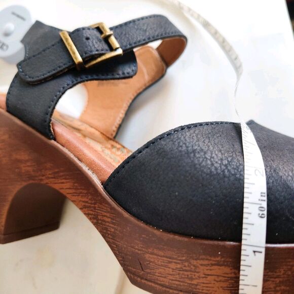 B.o.c Born Size 10 Midnight Blue Clogs Sandals Ankle Strap Platform Block Heels - Picture 12 of 13